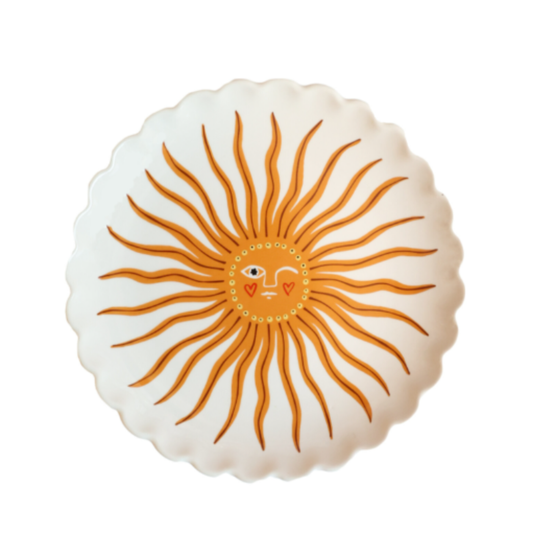 Keramisch bordje “All the Luck in the World” uit de Lucky Summer collectie, diameter 14,7 cm, perfect voor hapjes of als decoratie