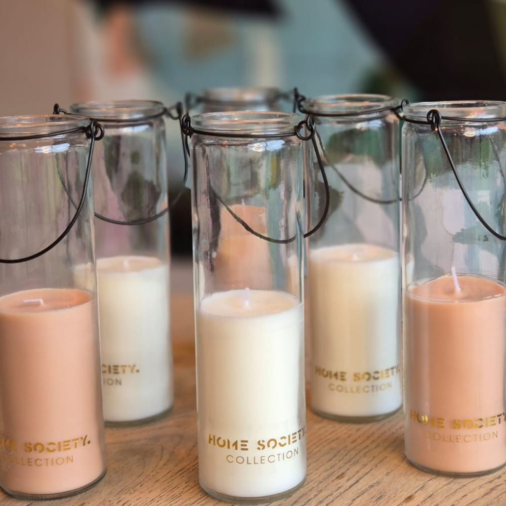 Kaarsen in glas, woondecoratie van home society