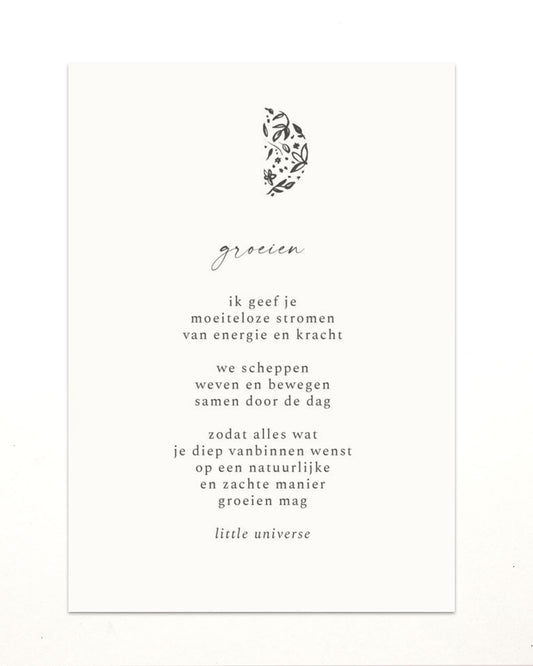 Posters A5 maangedichten | Little Universe | Bij Suus