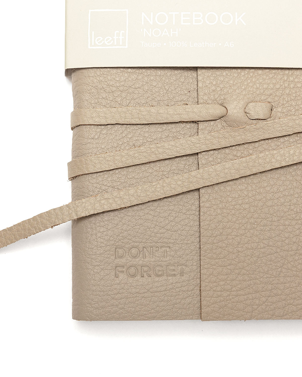 Leren notitieboek Noah 'Leeff' Taupe A6