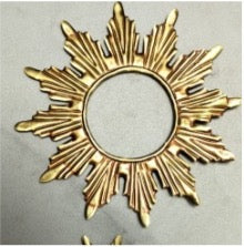 Stellaire spiegel - Handgemaakte Messing Spiegel met Stervorm