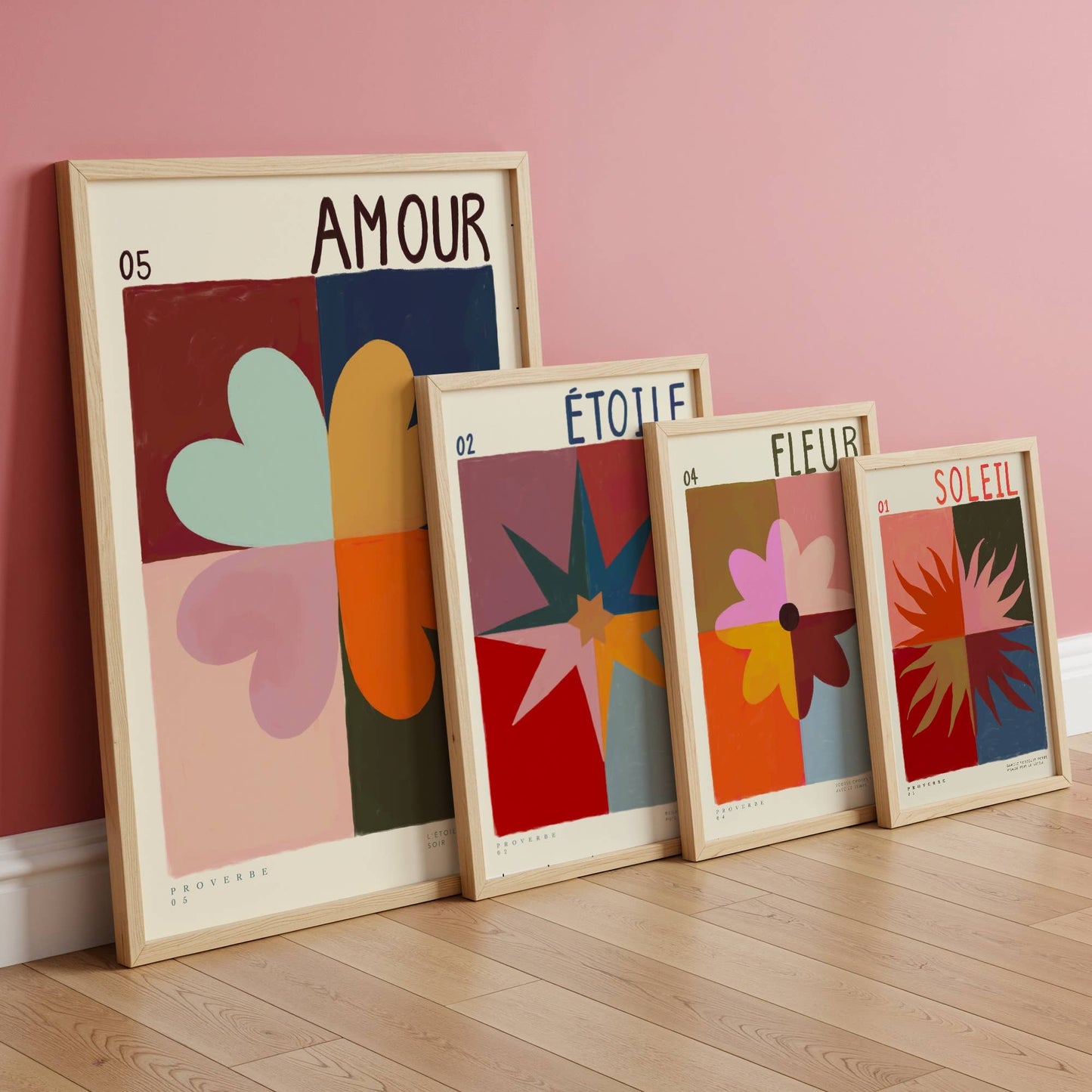 Herfstster – Kleurrijke Handgetekende Kunstprint A5