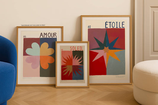 Herfstster – Kleurrijke Handgetekende Kunstprint A5