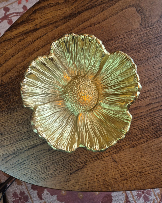 Decoratieve schaal boem in gouden kleur