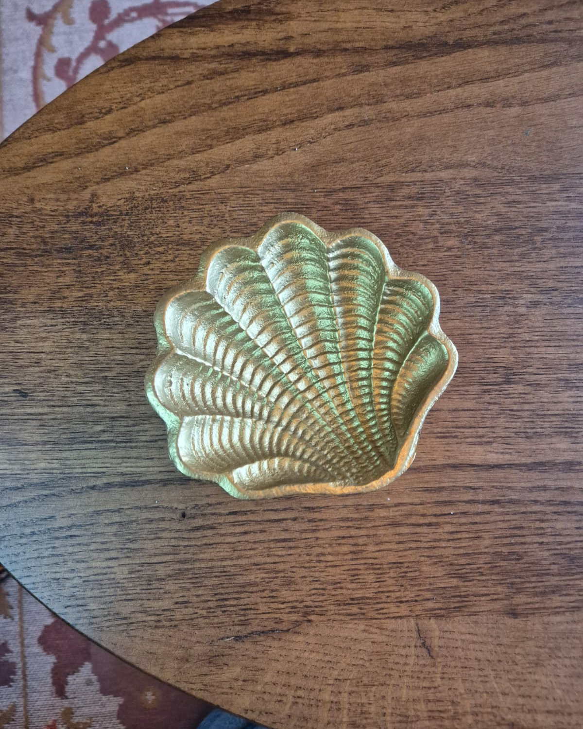 Decoratieschaal goudkleurig schelp