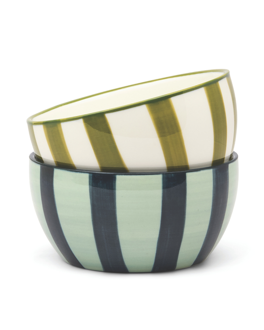 Bella dipping bowls | set van 2 (olive & blue)