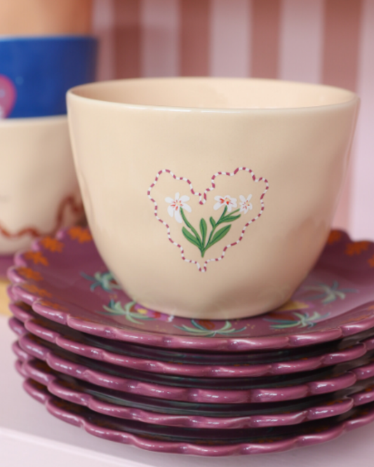 Zandkleurig Mok Hart – All the Luck in the World