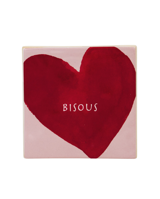 And Nook Tegeltje Keramiek – Bisous Hart Woonaccessoire