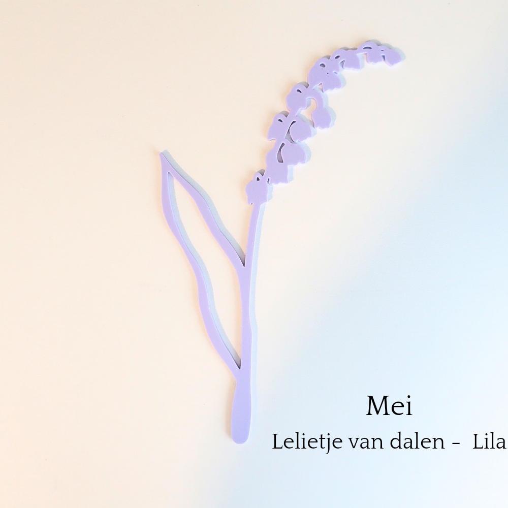Kleurrijke wanddecoratie levensbloem Lelietje van Dalen van Joeff-Muuss