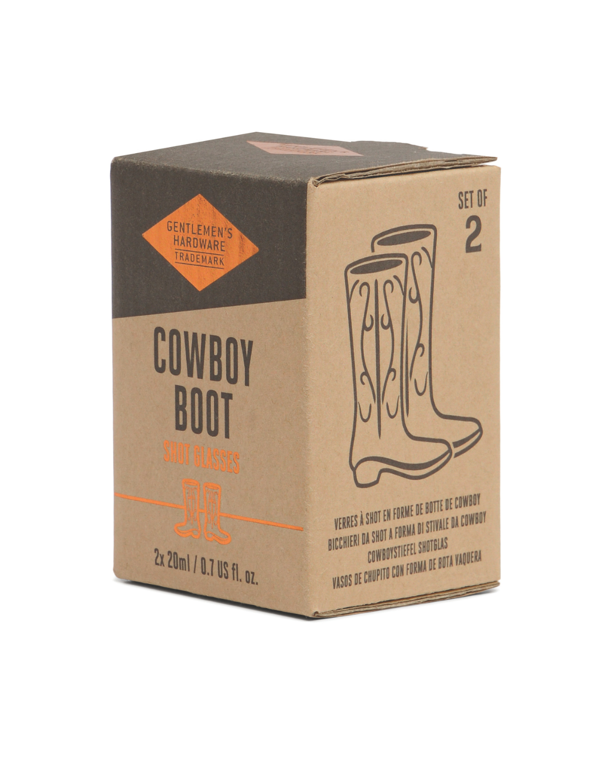 Luxe cowboylaarzen shotglazen, cadeau voor mannen