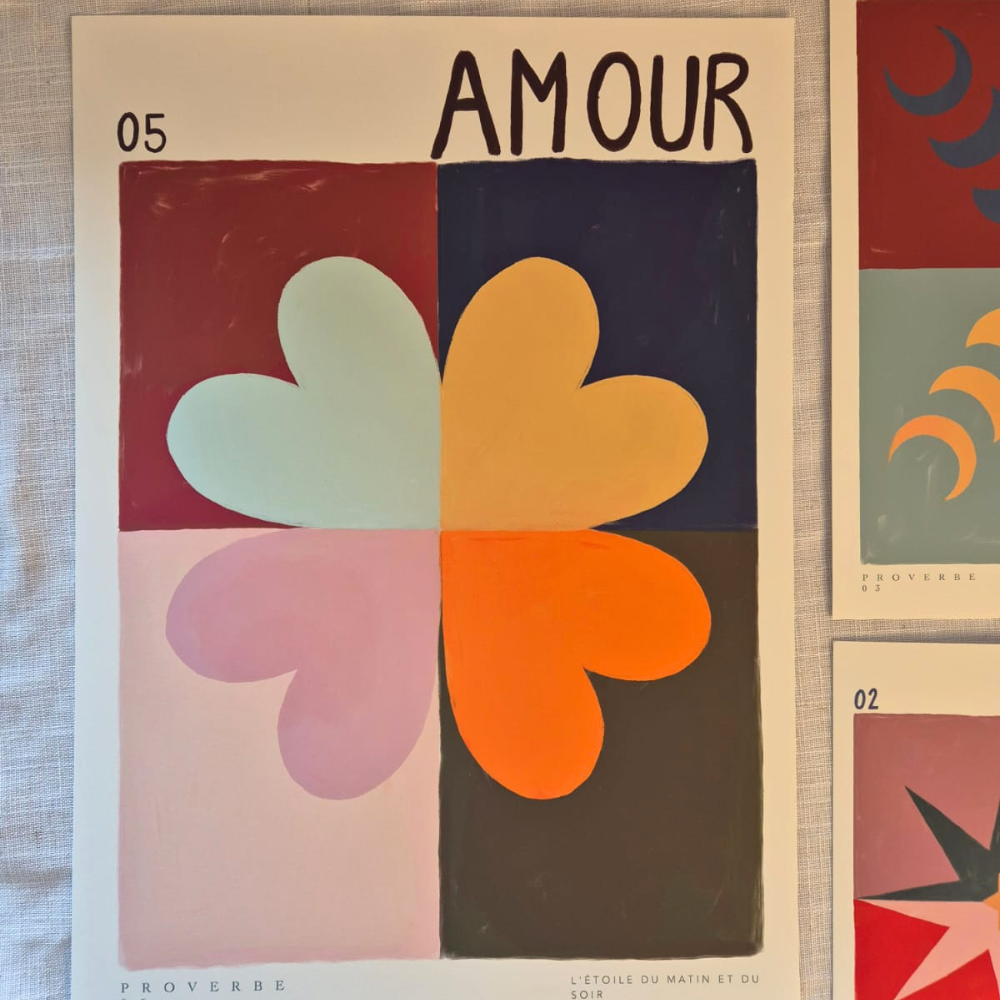 Mooi kleurrijke poster in A3 formaat