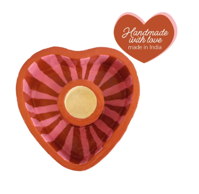 Kandelaar hartje gestreept