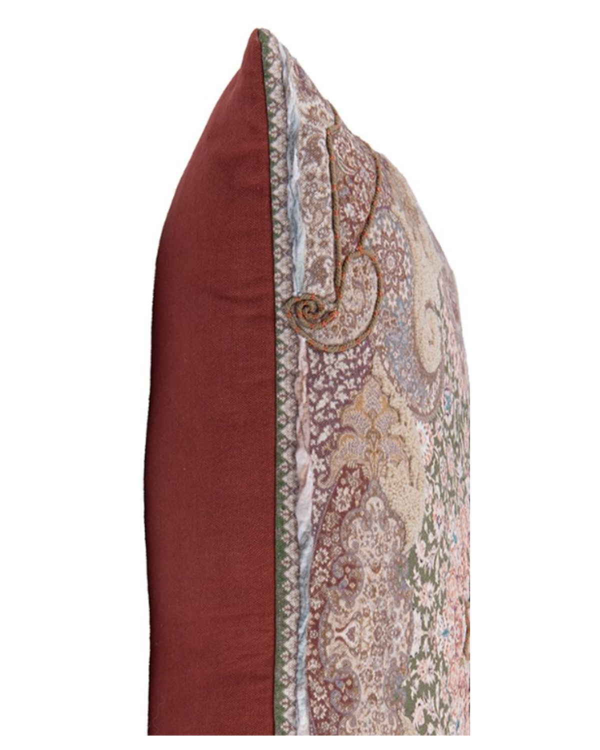 Achterkant van Imbarro Kussen Elise met afneembare hoes en rits, 40x60 cm, onderhoudsvriendelijk handgemaakt sierkussen