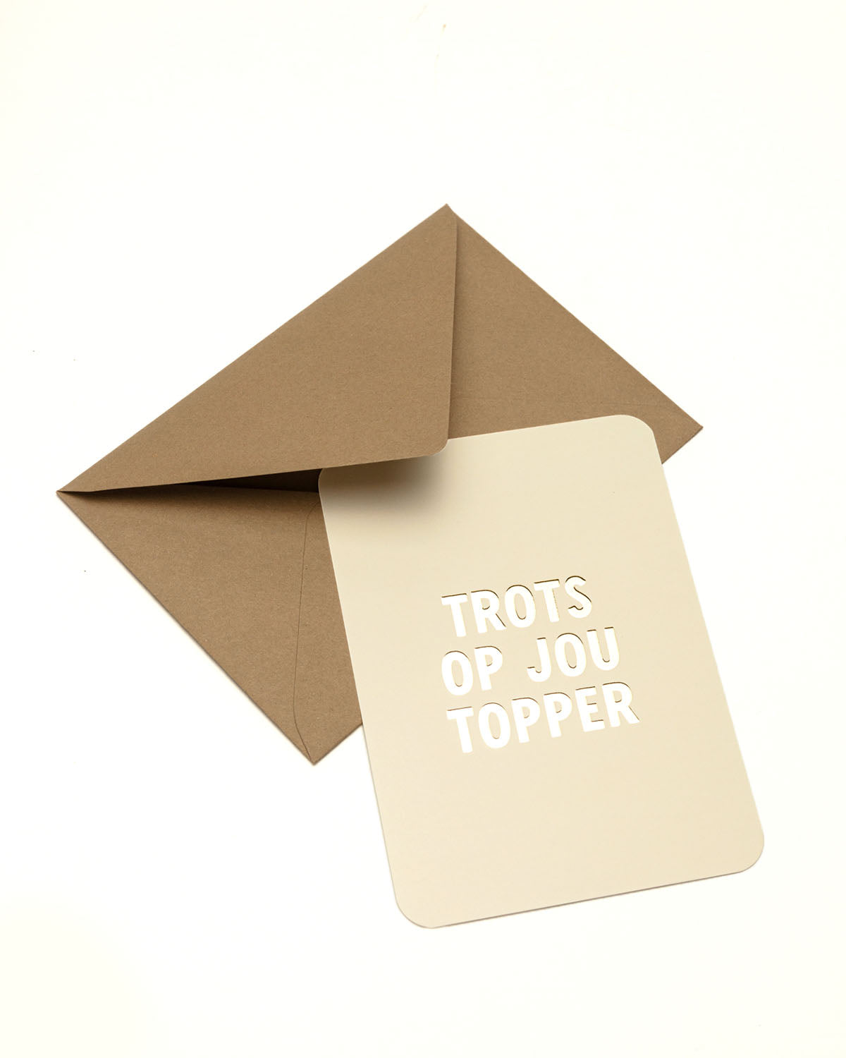 Kaart 'Trots op jou topper'