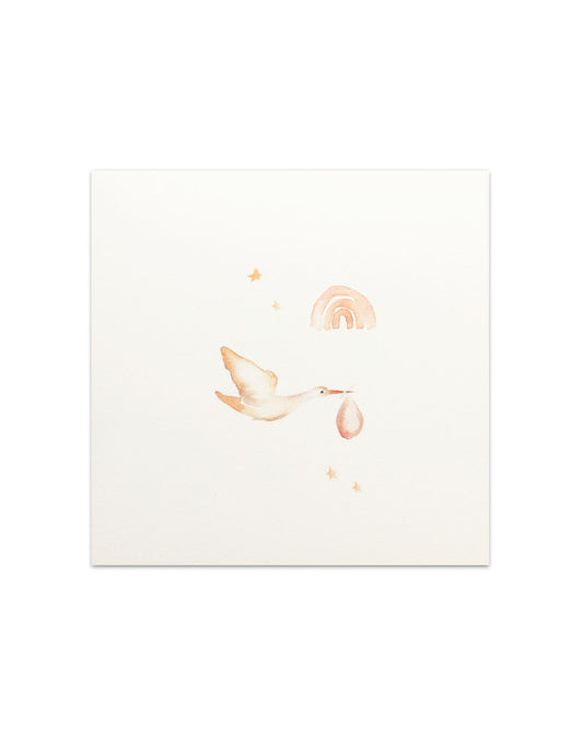 Kaart 'Ooievaar en Regenboog'