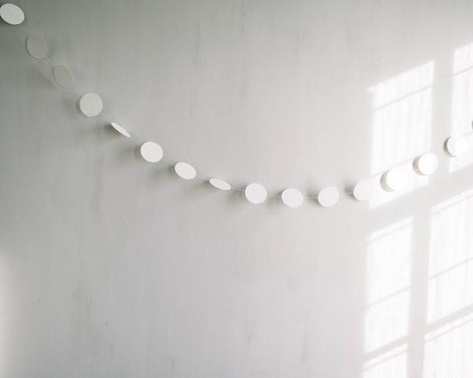 Slinger Gwen cirkels 'Leeff' wit 250cm