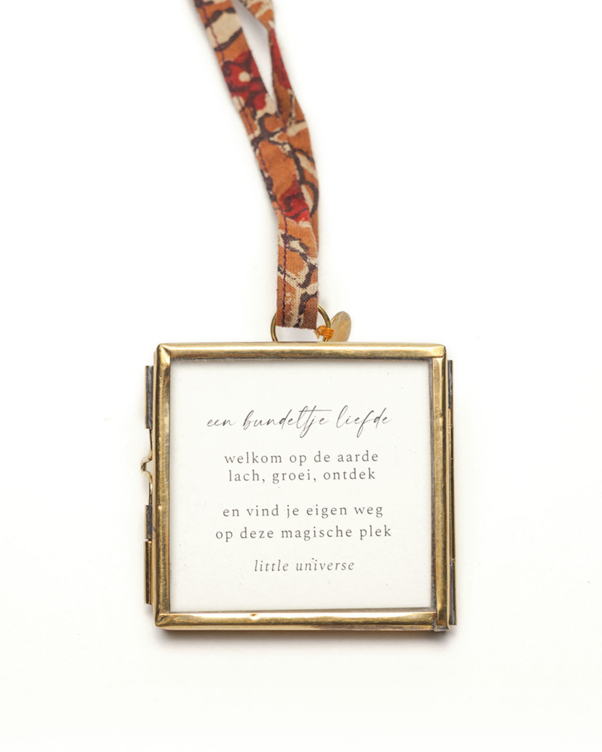 Hanglijstje met kaartje Een bundeltje Liefde 'Little Universe' 5x5cm