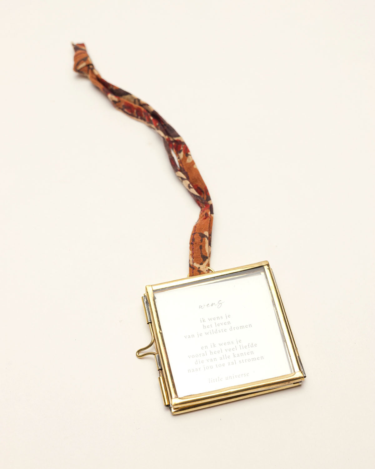 Hanglijstje met kaartje Wens 'Little Universe' 5x5cm