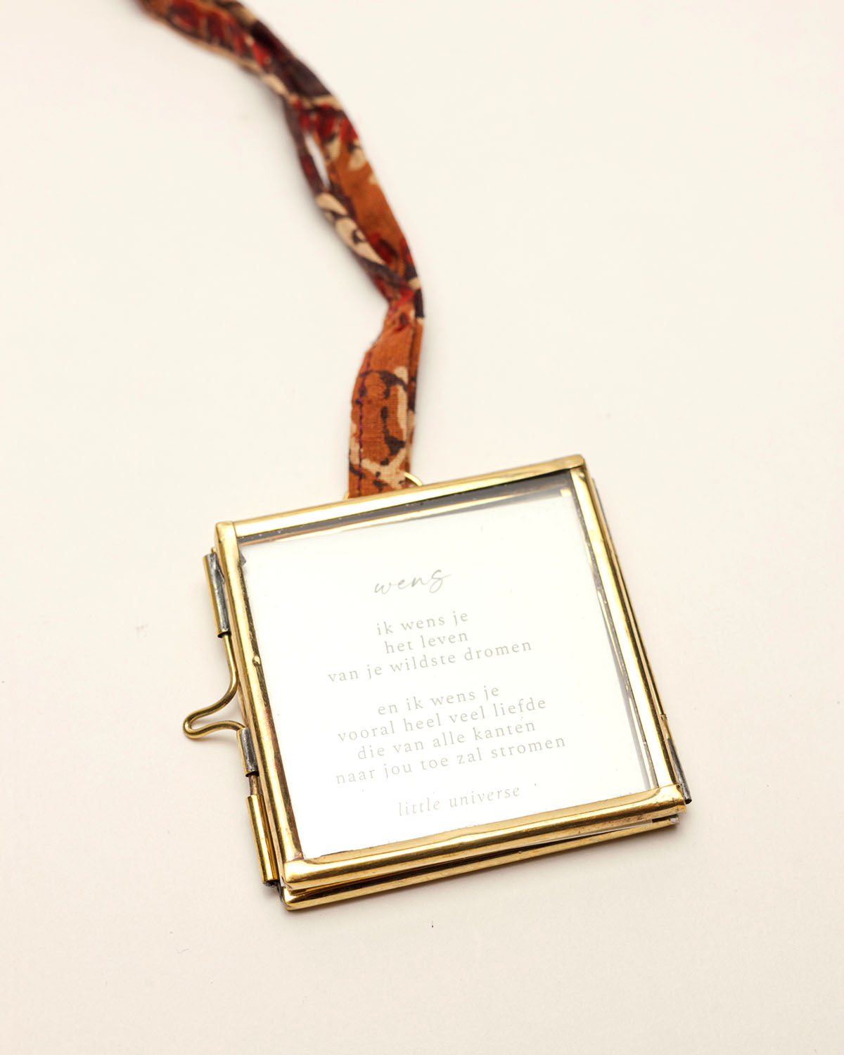 Hanglijstje met kaartje Wens 'Little Universe' 5x5cm