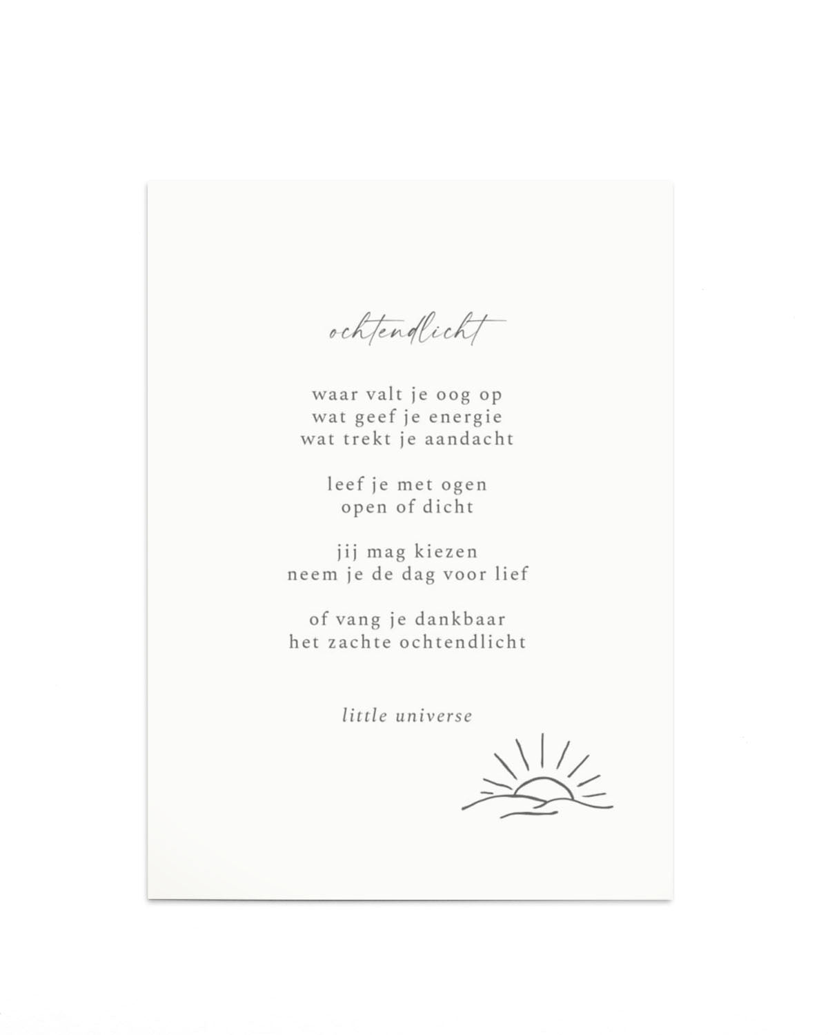 Kaart 'ochtendlicht'