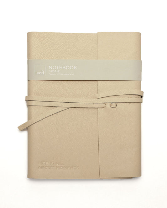Leren notitieboek Noah 'Leeff' Creme A5