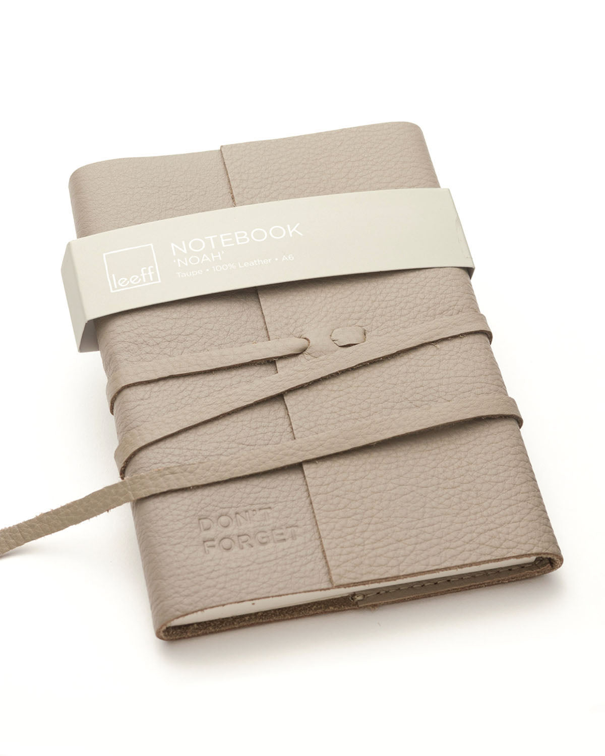 Leren notitieboek Noah 'Leeff' Taupe A6