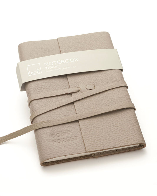 Leren notitieboek Noah 'Leeff' Taupe A6