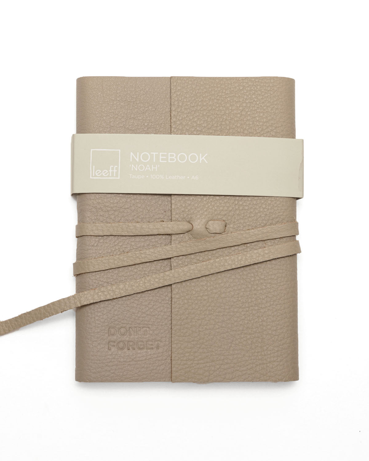 Leren notitieboek Noah 'Leeff' Taupe A6