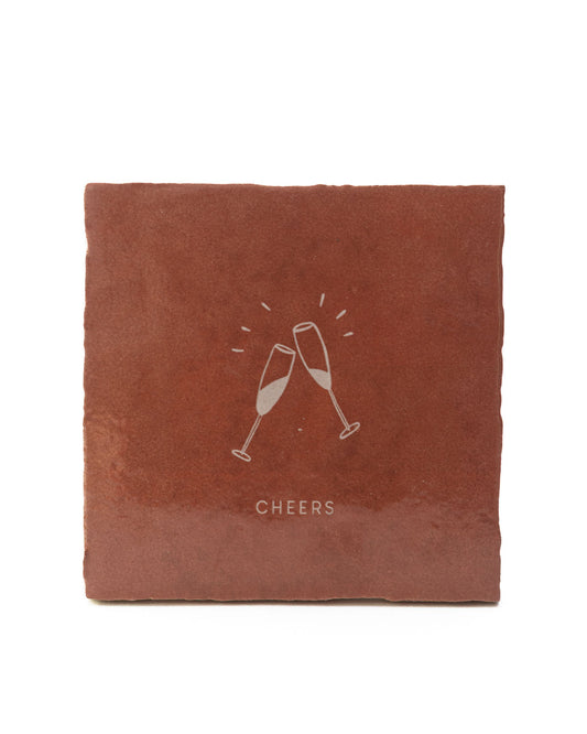 Studio Meuk Tegeltje Keramiek – Cheers Terracotta