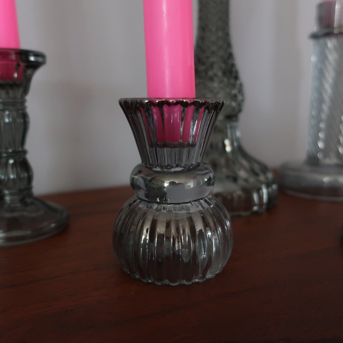 Kandelaar & waxinelichthouder - Smoked Glass