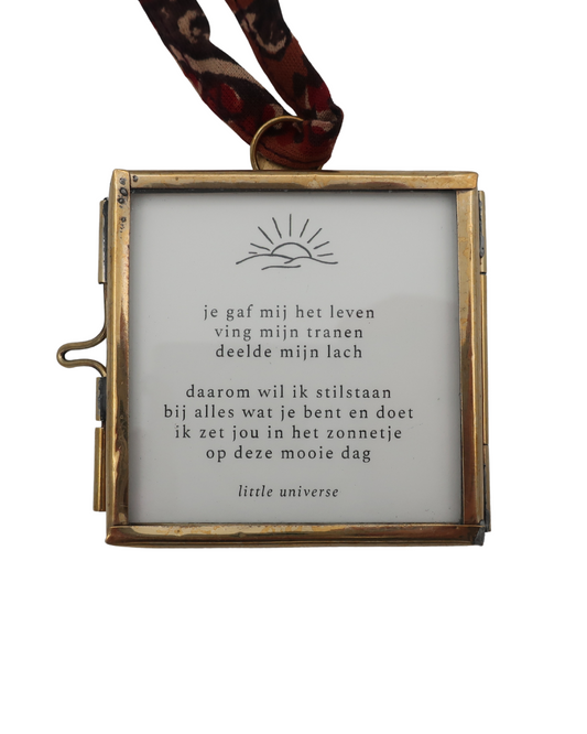 Hanglijstje met kaartje ´Je gaf mij het leven´