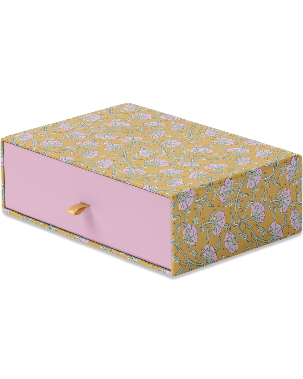 Vintage Bloemenkaarten elegant verpakt in lade van luxe bewaardoos.